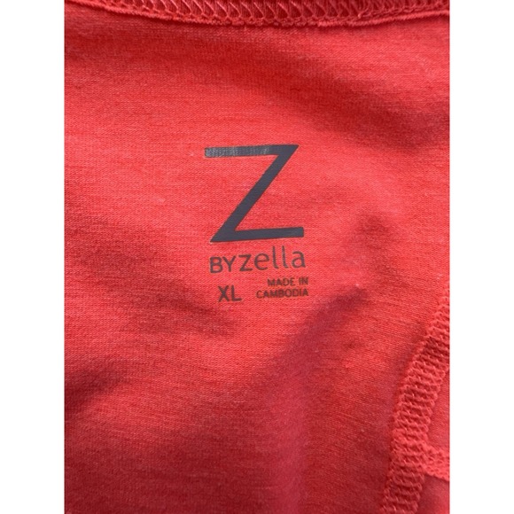 Z By Zella Women Orange‎ Short Sleeve Activewear Workout Pullover Top Sz XL #070 - Picture 6 of 6